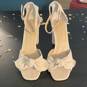 Banana Republic Beige Bow Heeled Sandals
